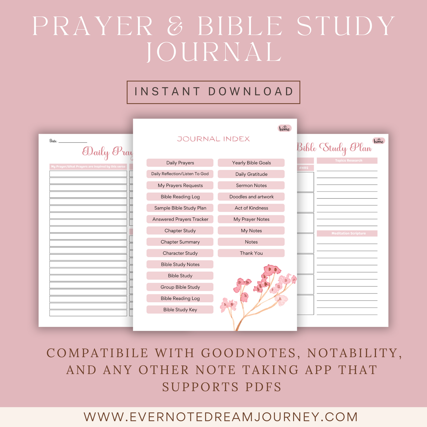 Prayer & Bible Study Journal 🌸✨ | Transform Your Spiritual Journey Your Ultimate Tool for Faith and Reflection!