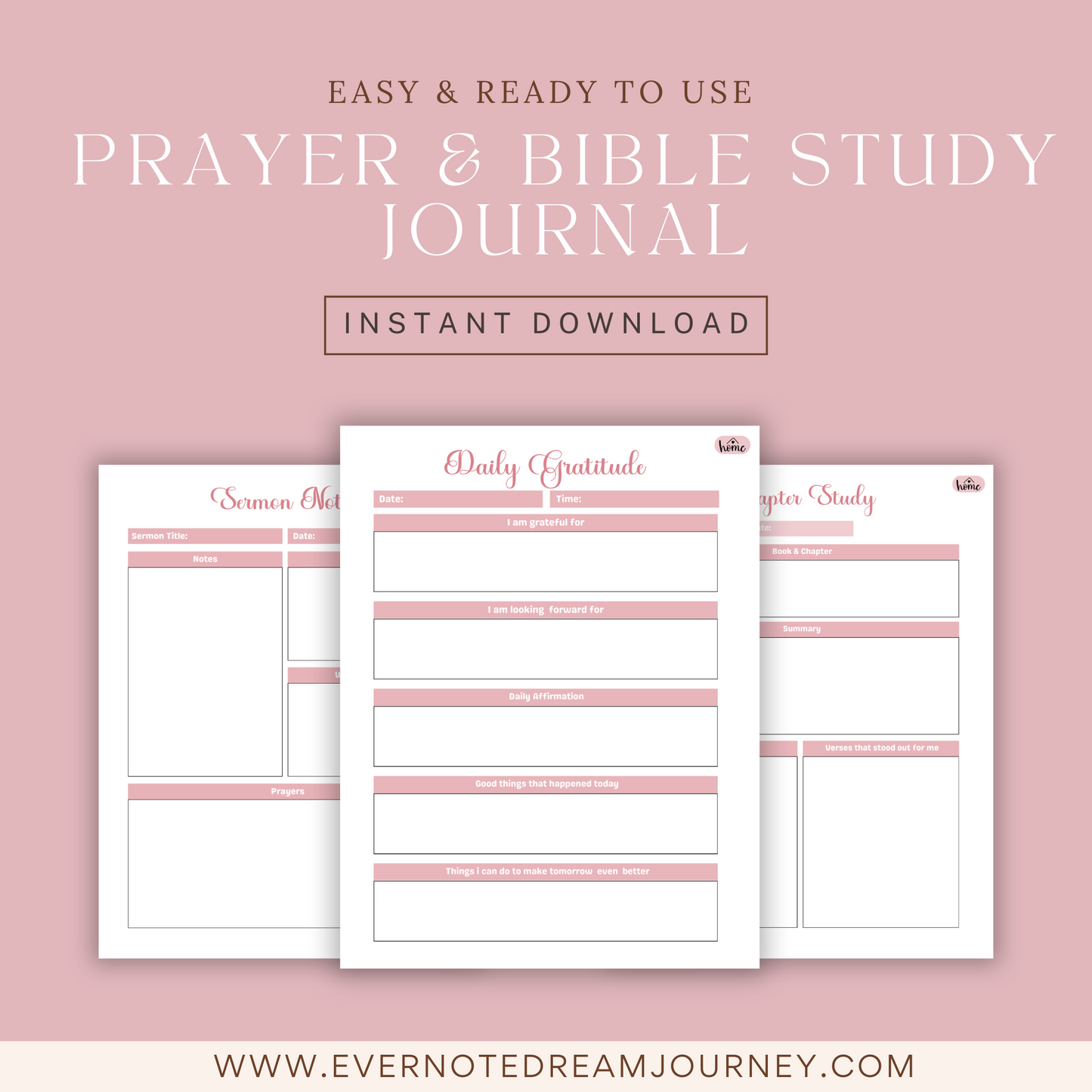 Prayer & Bible Study Journal 🌸✨ | Transform Your Spiritual Journey Your Ultimate Tool for Faith and Reflection!