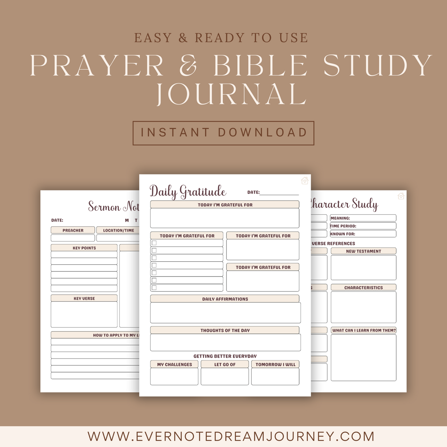 Bible Study & Devotional Journal | Transform Your Spiritual Journey Your Ultimate Tool for Faith and Reflection!