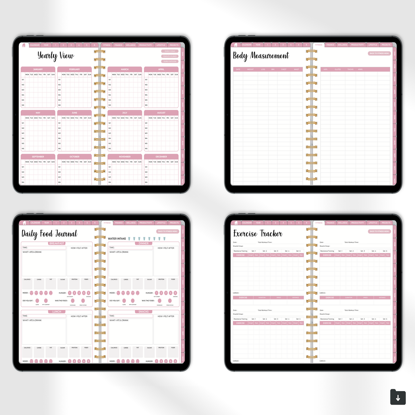 Serenity Pink Digital Planner, Goodnotes Planner, iPad Planner, Notability Planner, Dated Digital Planner, 2024 2025 Undated Planner 🌸✨