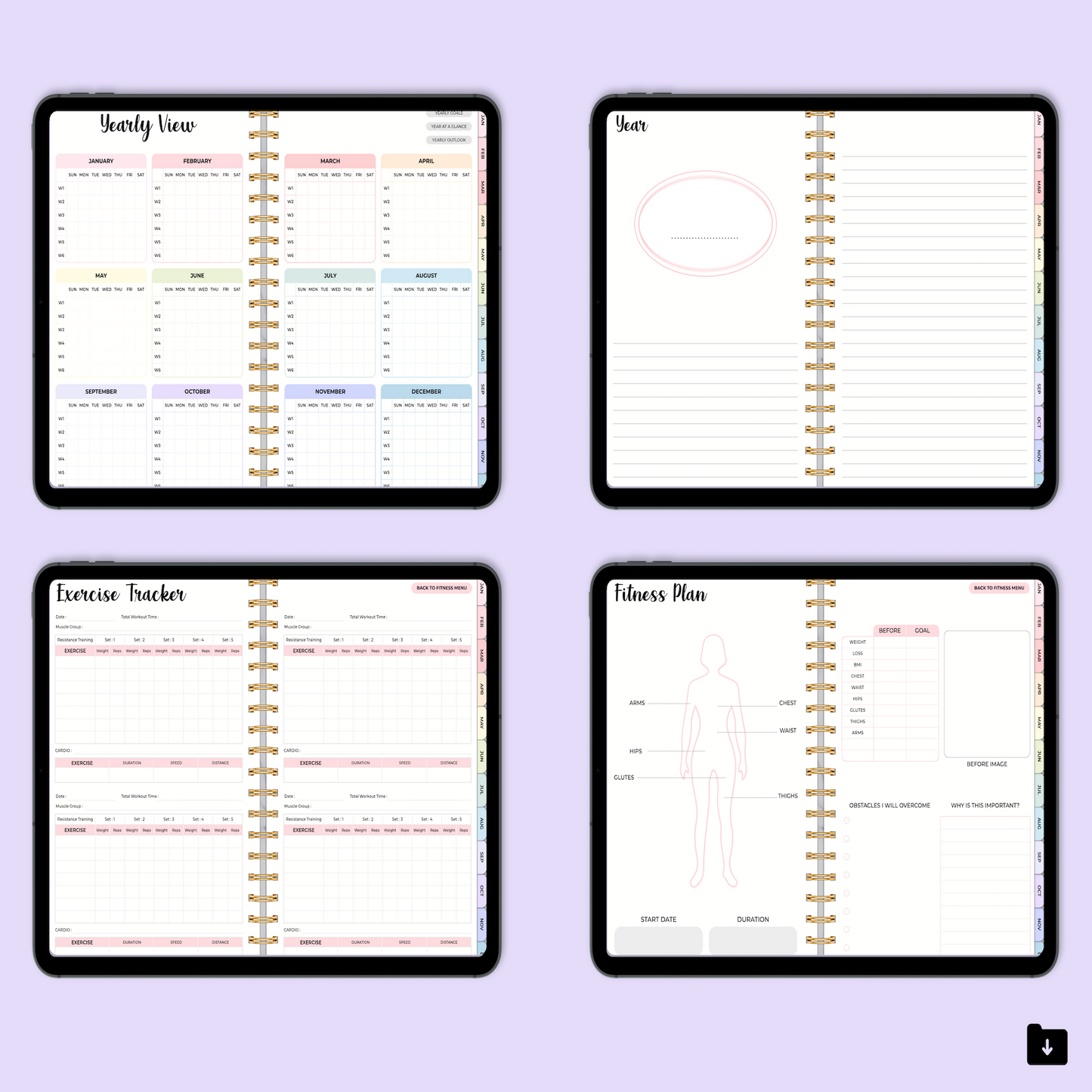 Pastel Delight Digital Planner, Goodnotes Planner, iPad Planner, Notability Planner, Dated Digital Planner, 2024 2025 Undated Planner 🌸✨