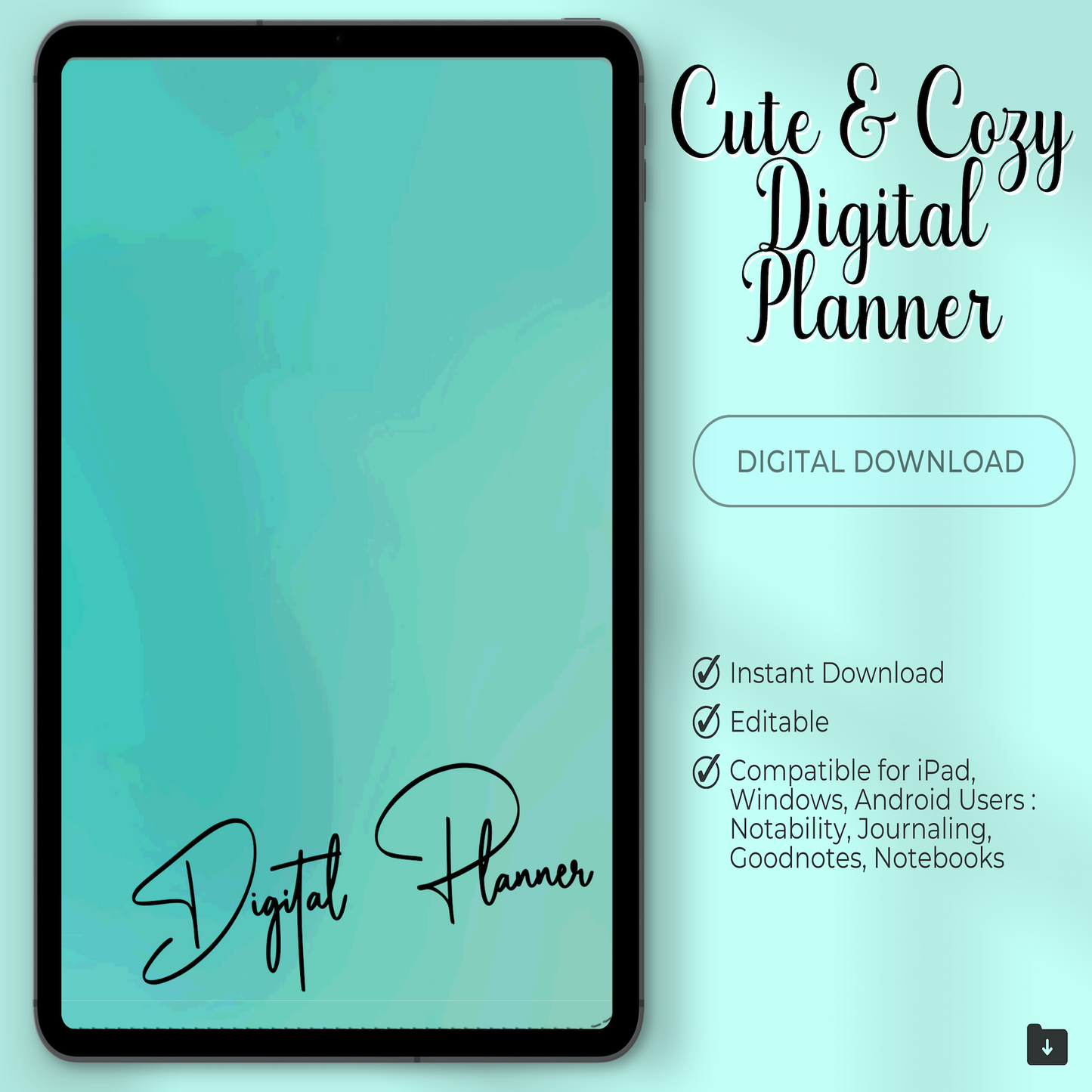 Cute & Cozy Digital Planner, Goodnotes Planner, iPad Planner, Notability Planner, Dated Digital Planner, 2024 2025 Undated Planner 🌸✨