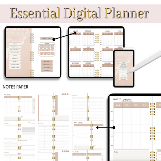 Digital Planner, Goodnotes Planner, iPad Planner, Notability Planner, Dated Digital Planner, 2024 2025 Undated Planner You will Receive A Email With Your File - My Store