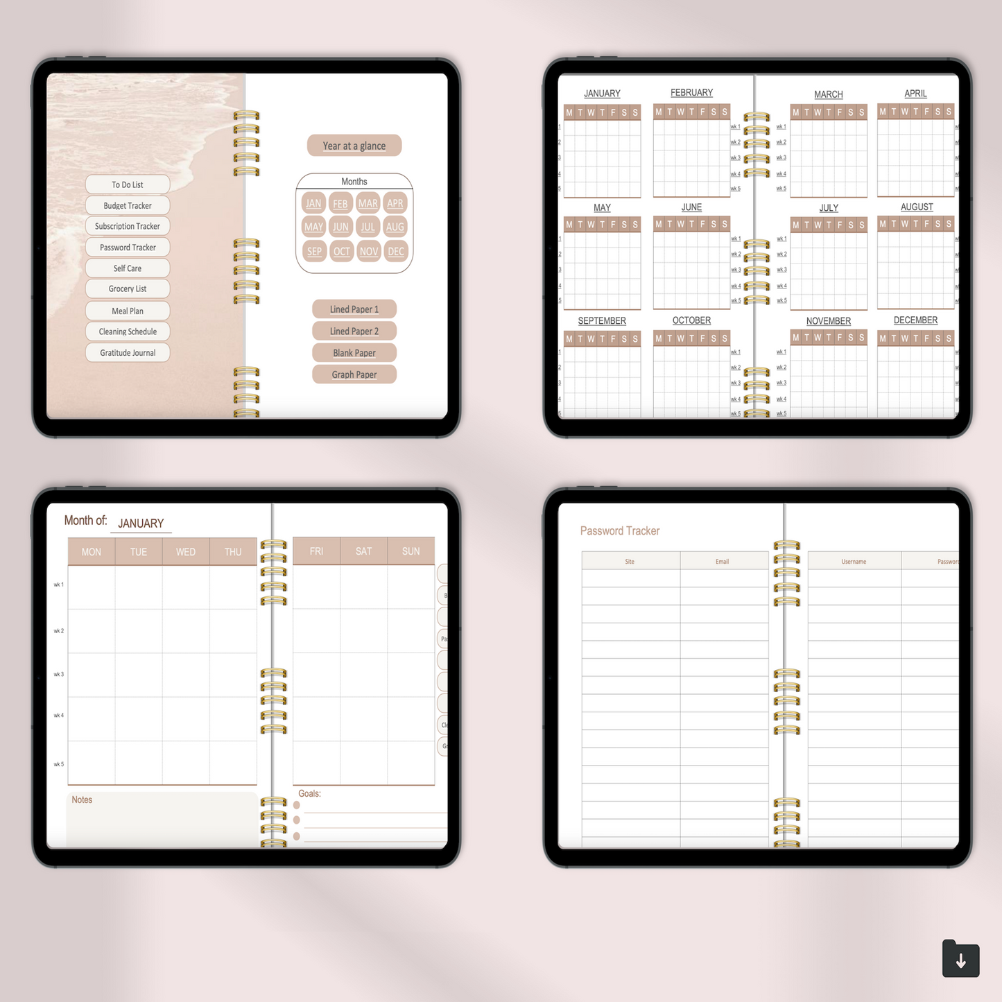 Digital Planner, Goodnotes Planner, iPad Planner, Notability Planner, Dated Digital Planner, 2024 2025 Undated Planner You will Receive A Email With Your File - My Store