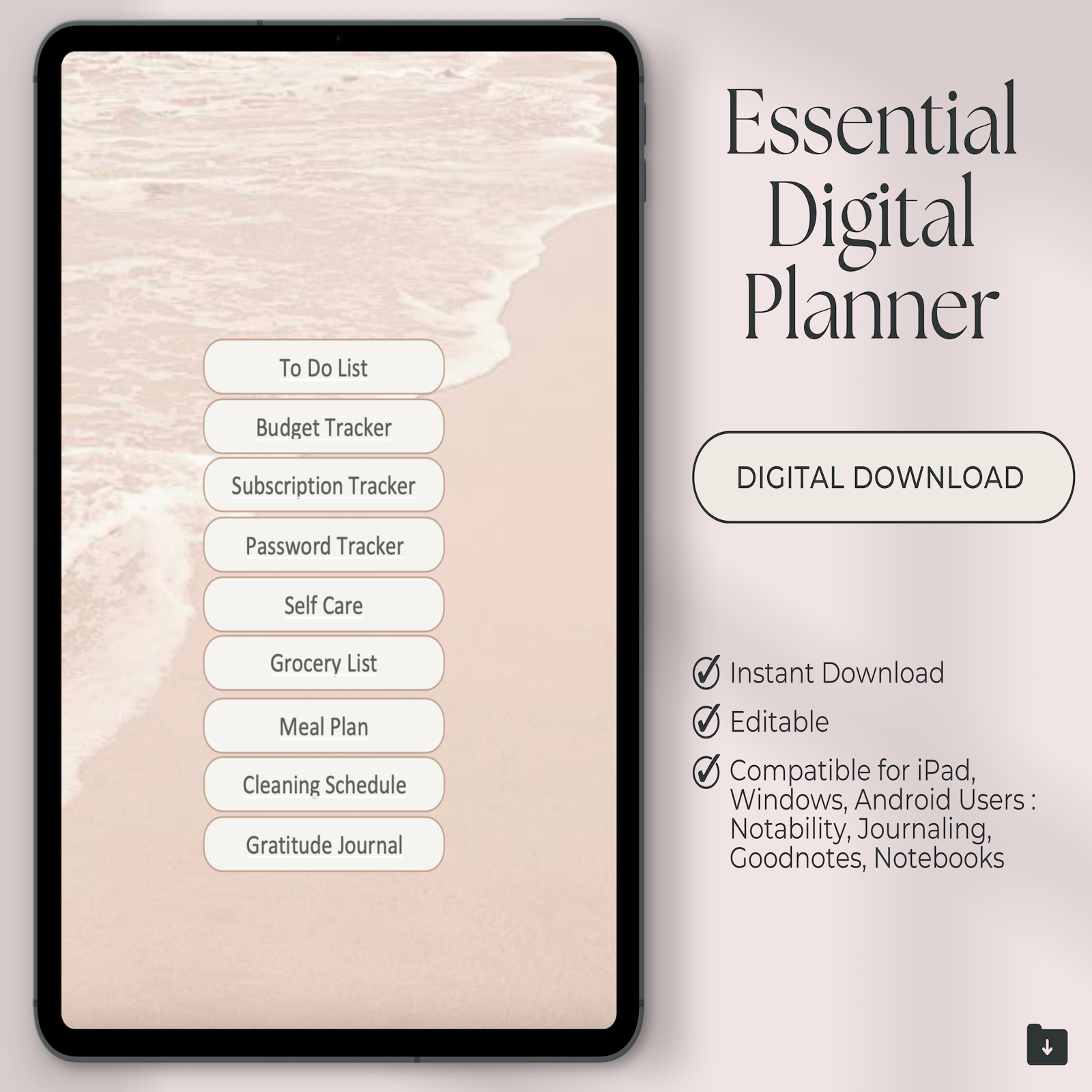 Digital Planner, Goodnotes Planner, iPad Planner, Notability Planner, Dated Digital Planner, 2024 2025 Undated Planner You will Receive A Email With Your File - My Store