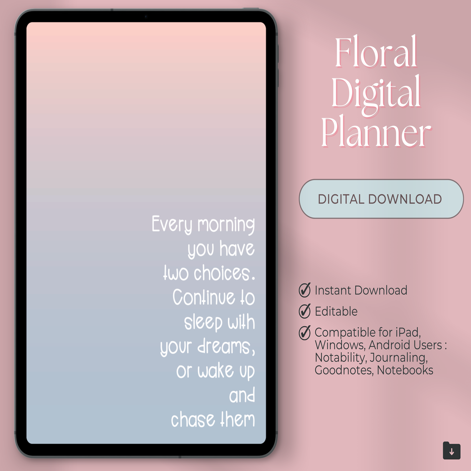 Floral Digital Planner 🌸✨ | Your Ultimate Tool for Productivity and Organization! You will Receive A Email With Your File - My Store